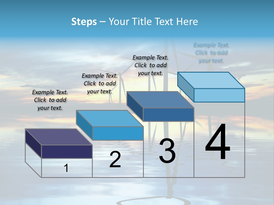 A Group Of Windmills Sitting On Top Of A Body Of Water PowerPoint Template