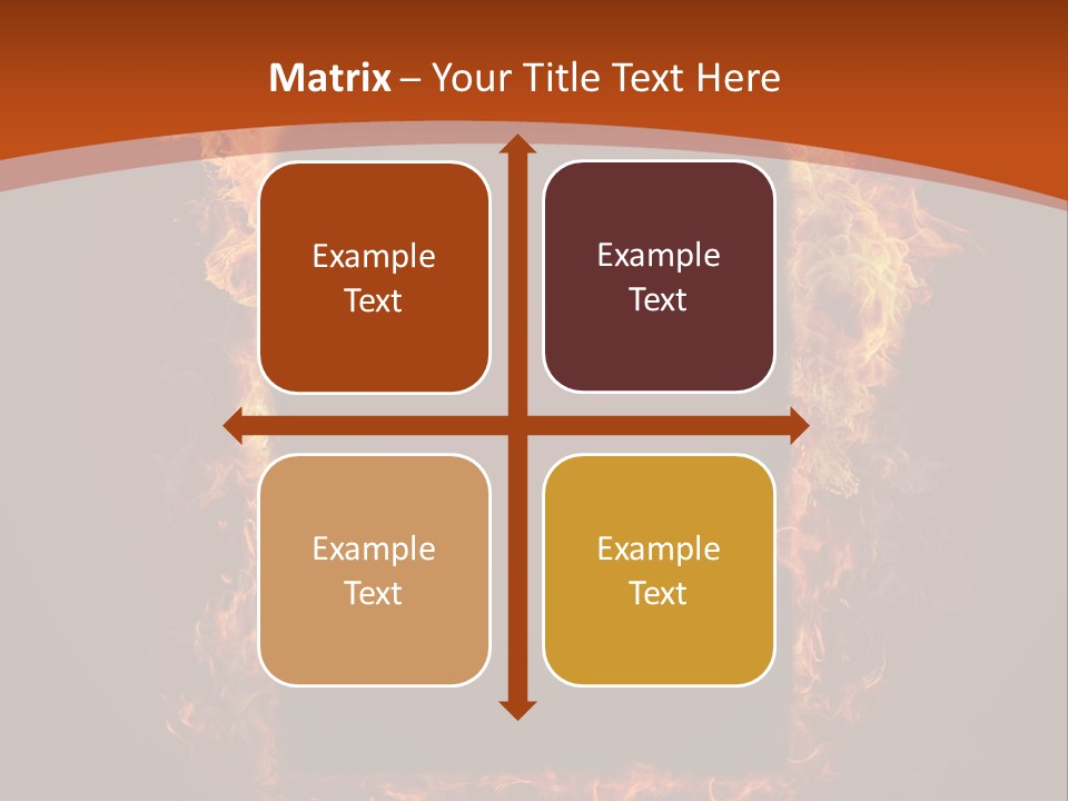 Flammable Engulfed Beauty PowerPoint Template