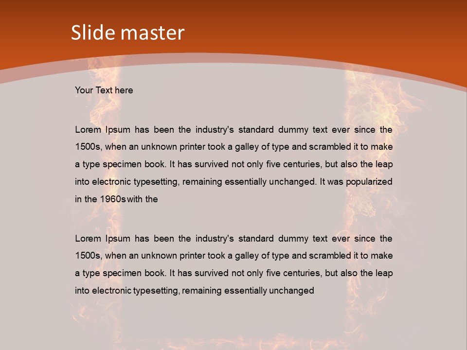 Flammable Engulfed Beauty PowerPoint Template