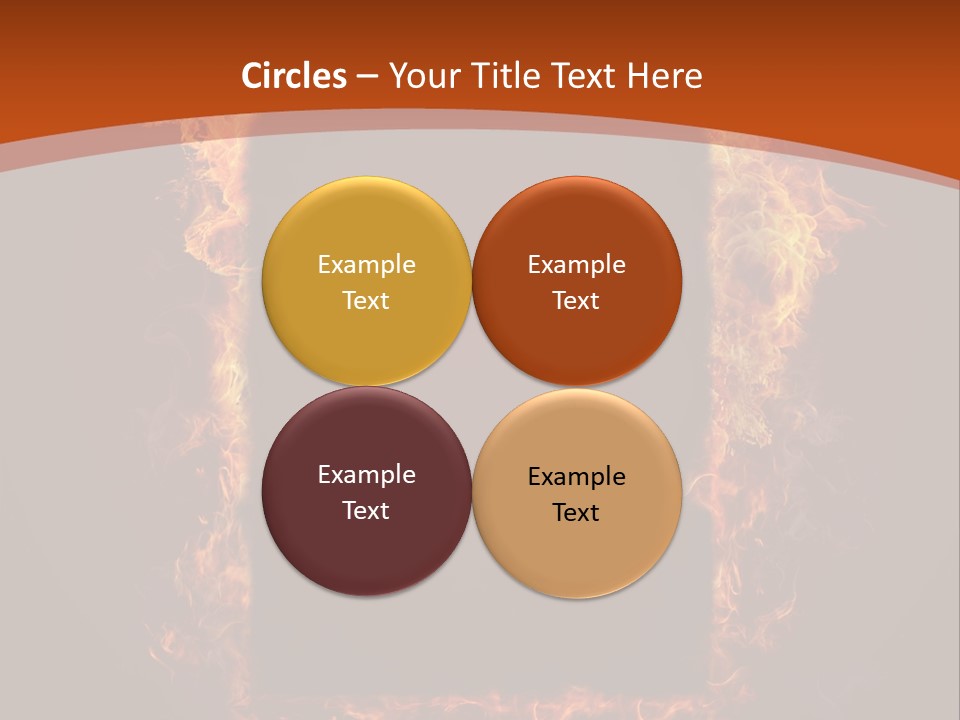 Flammable Engulfed Beauty PowerPoint Template