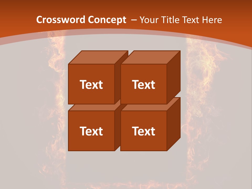 Flammable Engulfed Beauty PowerPoint Template