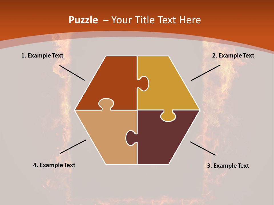 Flammable Engulfed Beauty PowerPoint Template