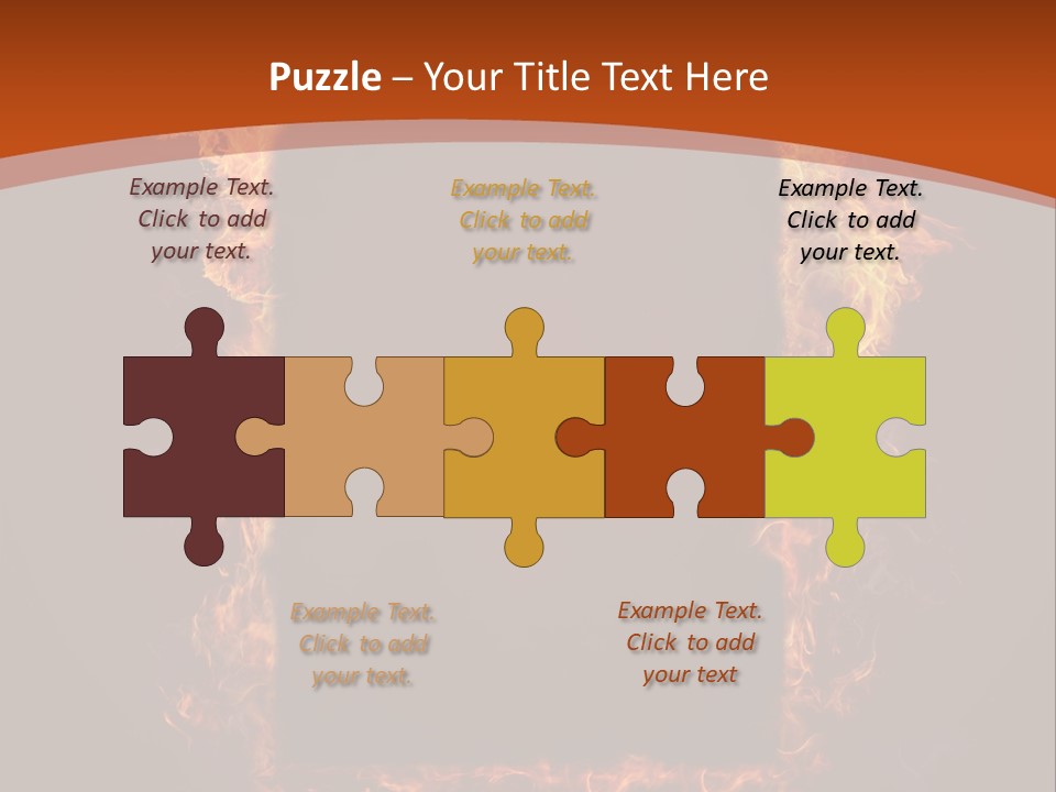 Flammable Engulfed Beauty PowerPoint Template