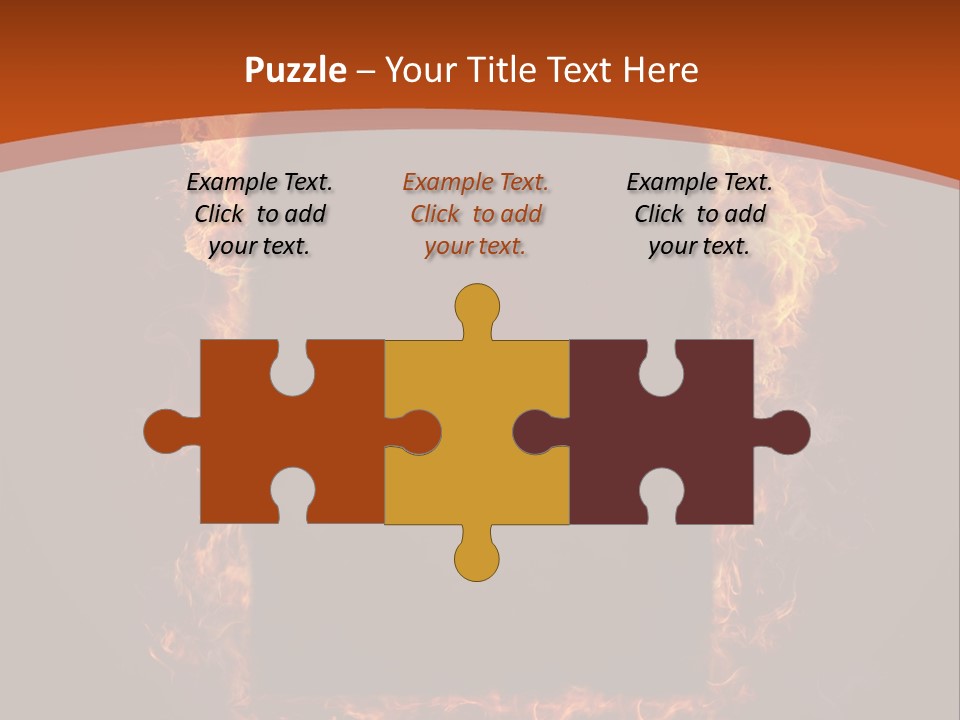 Flammable Engulfed Beauty PowerPoint Template