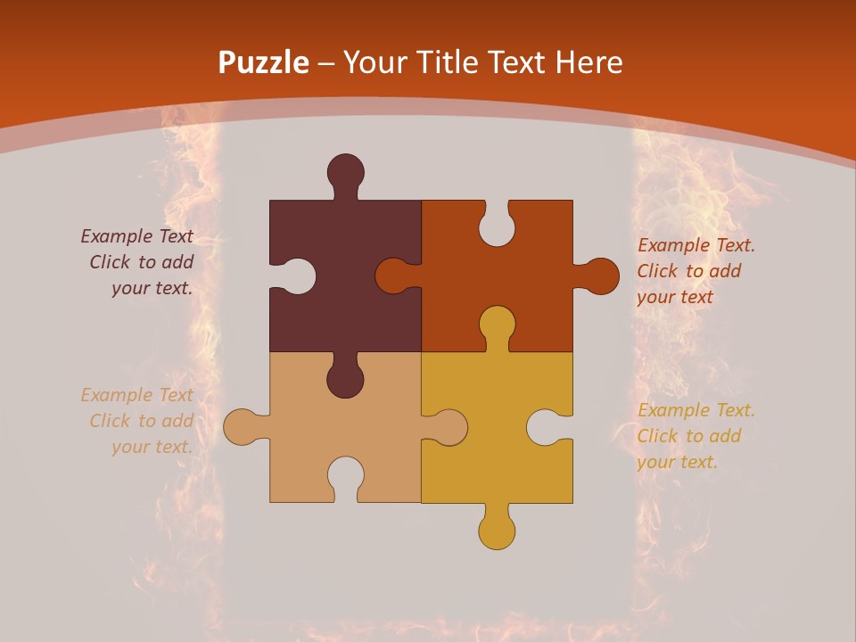 Flammable Engulfed Beauty PowerPoint Template