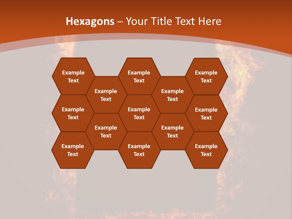 Flammable Engulfed Beauty PowerPoint Template