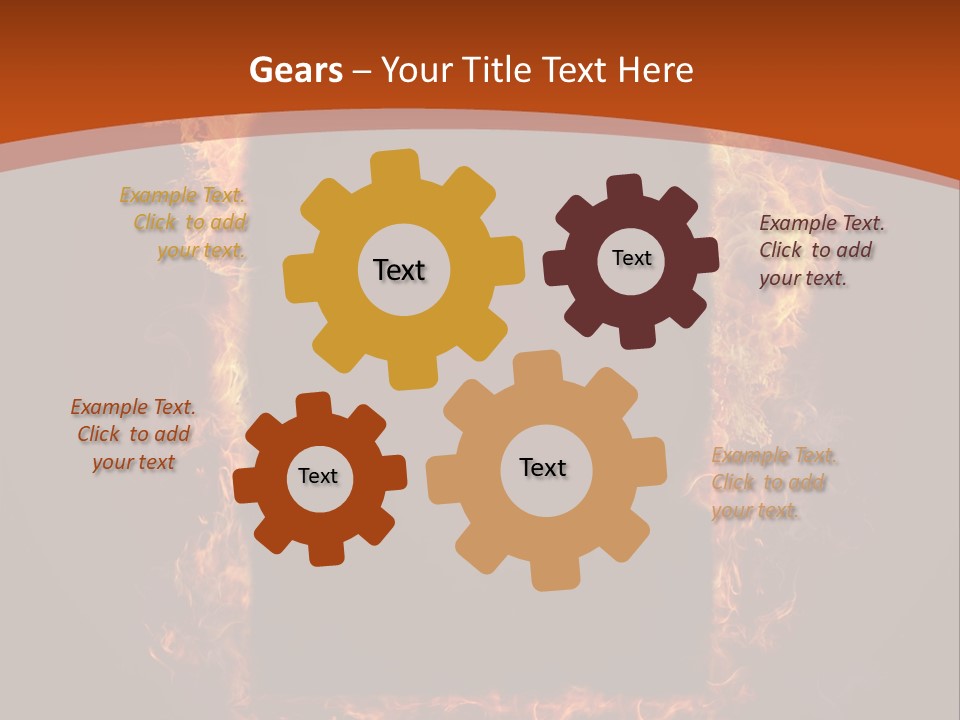 Flammable Engulfed Beauty PowerPoint Template