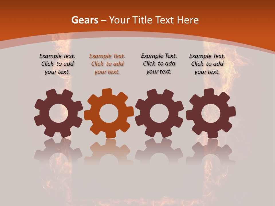 Flammable Engulfed Beauty PowerPoint Template