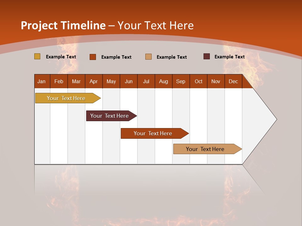 Flammable Engulfed Beauty PowerPoint Template