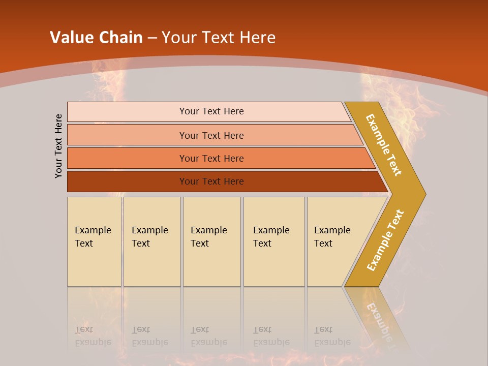 Flammable Engulfed Beauty PowerPoint Template