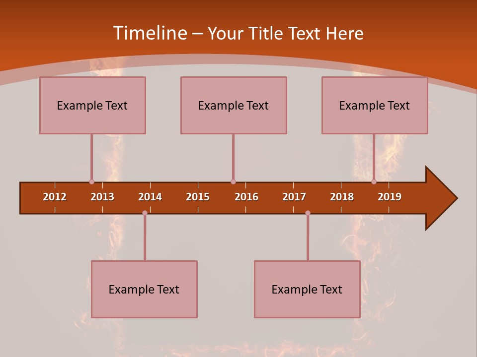 Flammable Engulfed Beauty PowerPoint Template
