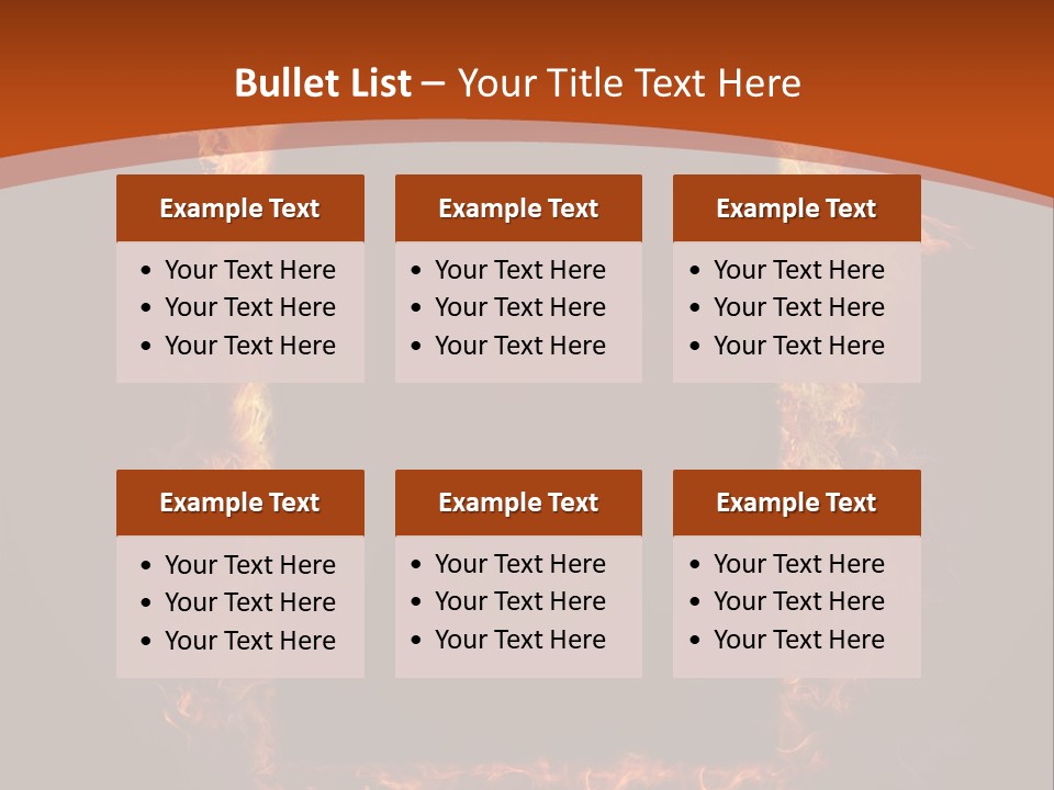 Flammable Engulfed Beauty PowerPoint Template