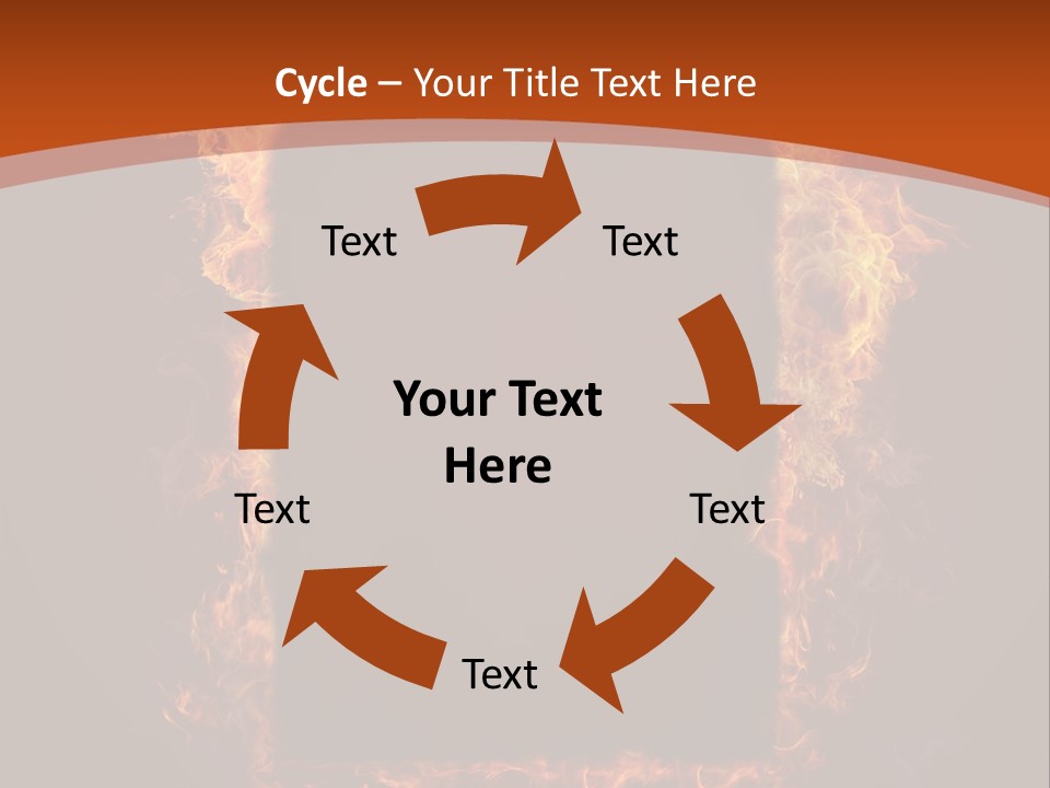 Flammable Engulfed Beauty PowerPoint Template