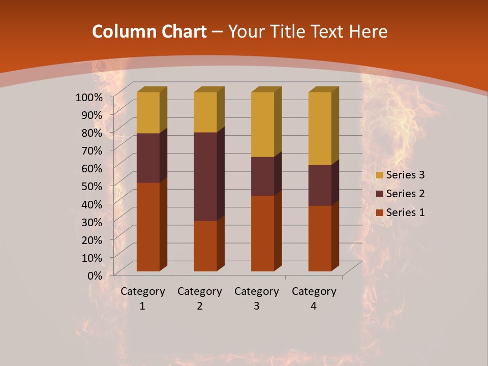 Flammable Engulfed Beauty PowerPoint Template