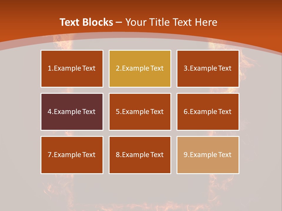 Flammable Engulfed Beauty PowerPoint Template