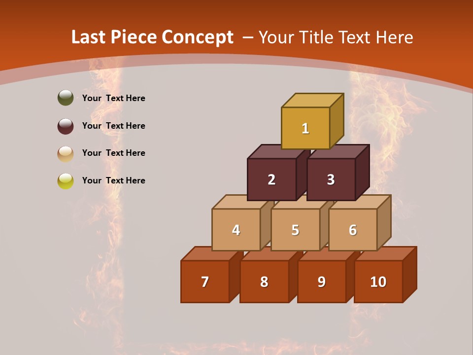 Flammable Engulfed Beauty PowerPoint Template