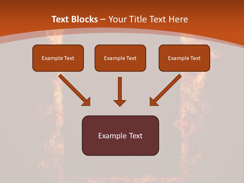 Flammable Engulfed Beauty PowerPoint Template