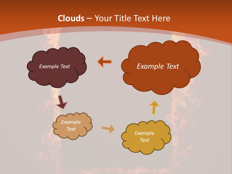 Flammable Engulfed Beauty PowerPoint Template