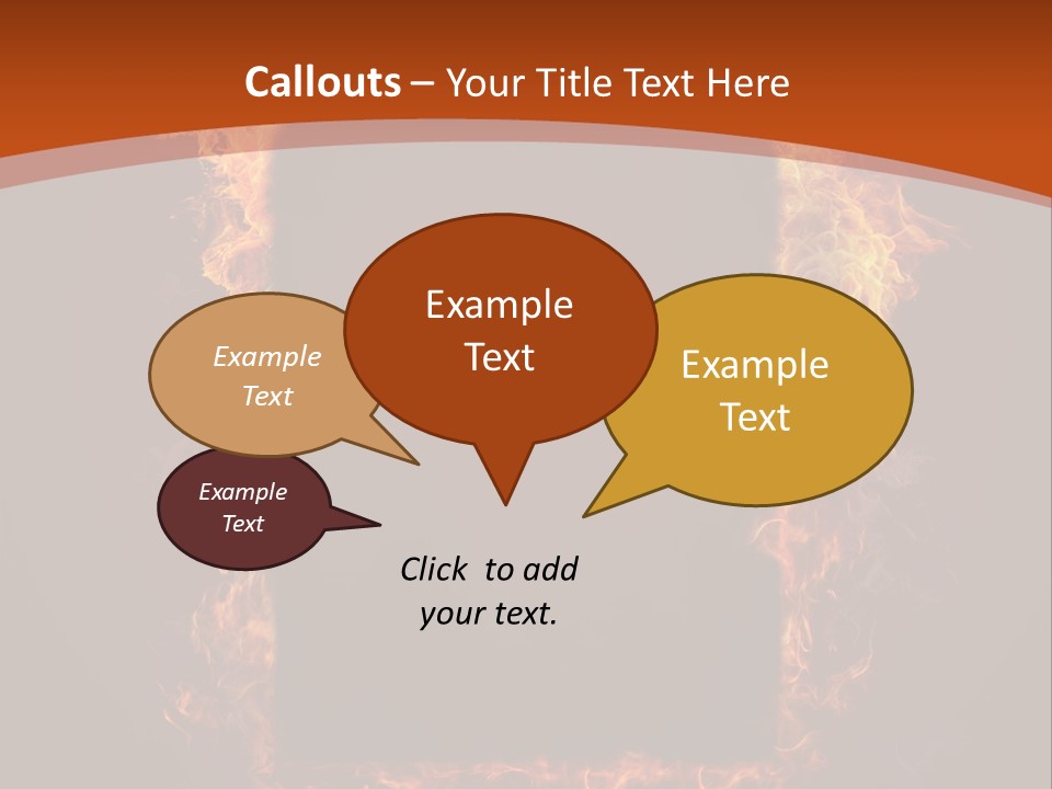 Flammable Engulfed Beauty PowerPoint Template