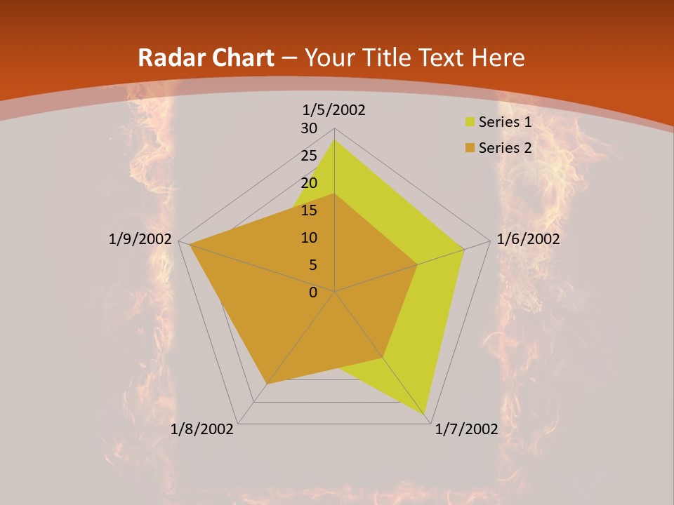 Flammable Engulfed Beauty PowerPoint Template