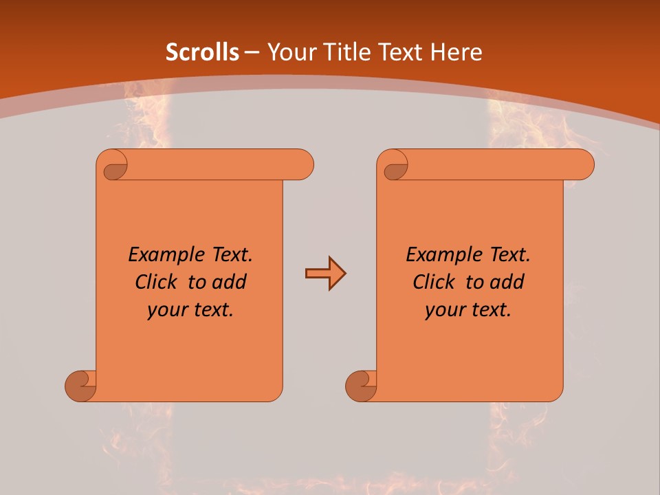 Flammable Engulfed Beauty PowerPoint Template