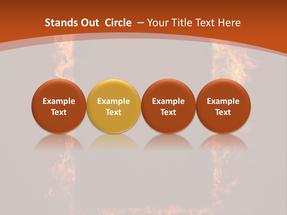Flammable Engulfed Beauty PowerPoint Template