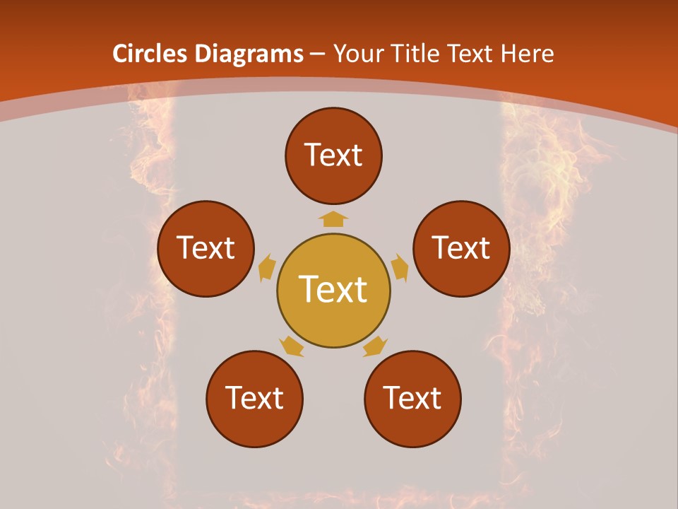 Flammable Engulfed Beauty PowerPoint Template