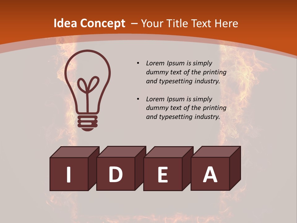 Flammable Engulfed Beauty PowerPoint Template