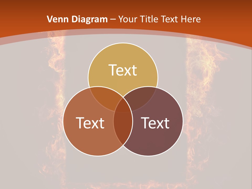 Flammable Engulfed Beauty PowerPoint Template