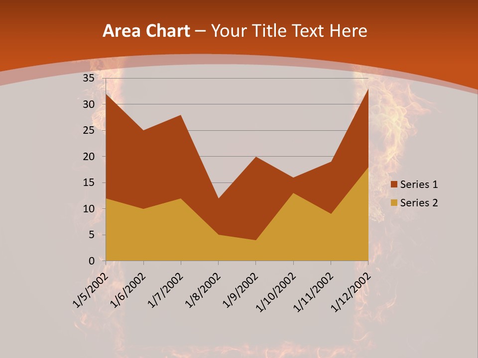 Flammable Engulfed Beauty PowerPoint Template