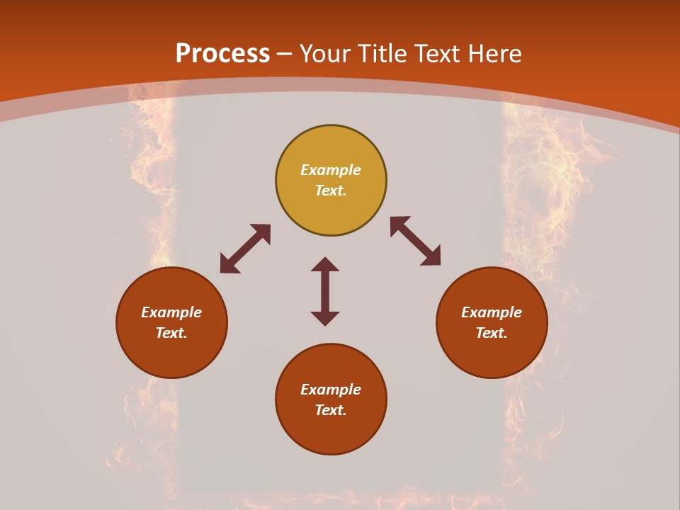 Flammable Engulfed Beauty PowerPoint Template