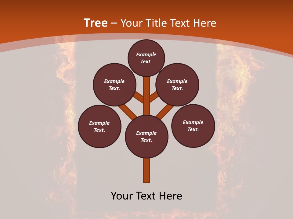 Flammable Engulfed Beauty PowerPoint Template