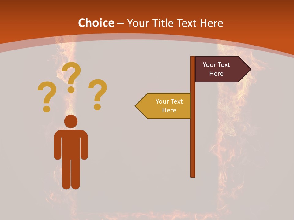 Flammable Engulfed Beauty PowerPoint Template