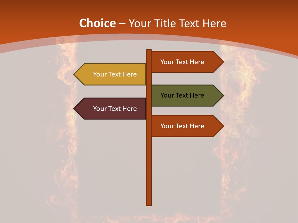 Flammable Engulfed Beauty PowerPoint Template