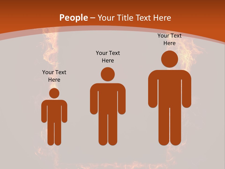 Flammable Engulfed Beauty PowerPoint Template