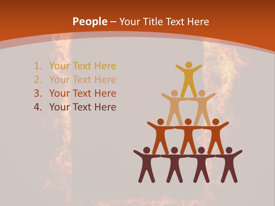 Flammable Engulfed Beauty PowerPoint Template