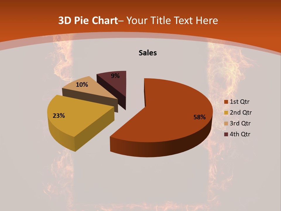 Flammable Engulfed Beauty PowerPoint Template