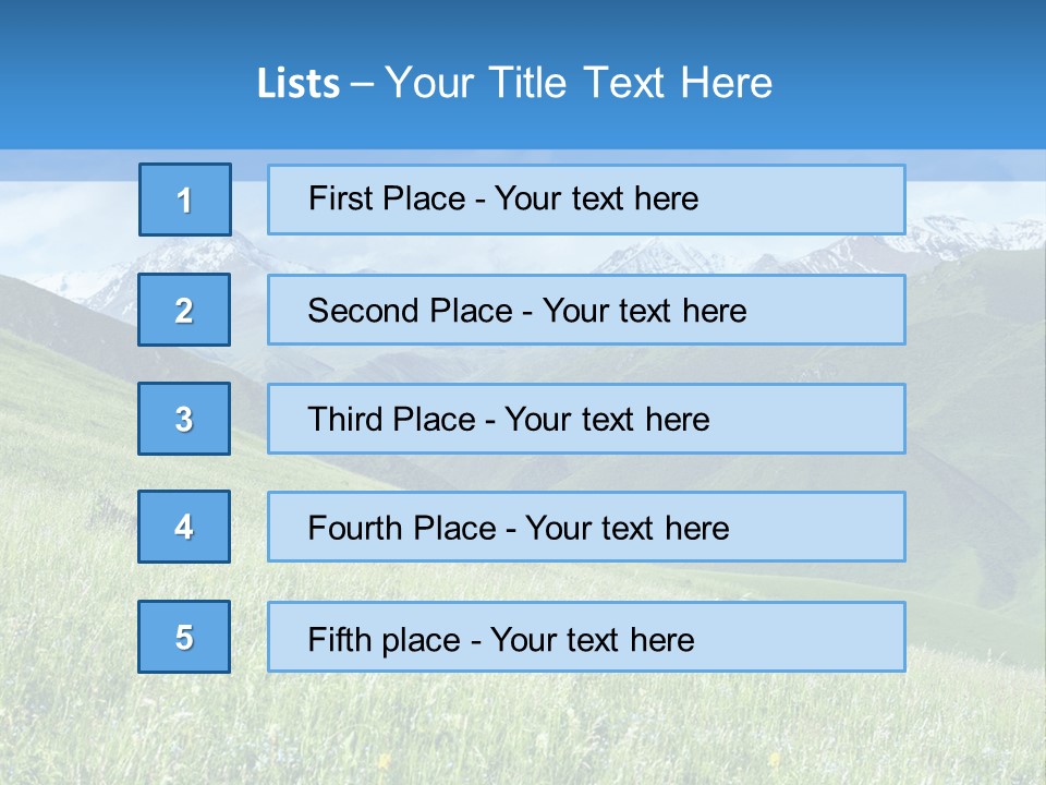 A Green Field With Mountains In The Background PowerPoint Template