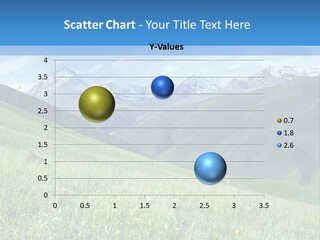 A Green Field With Mountains In The Background PowerPoint Template