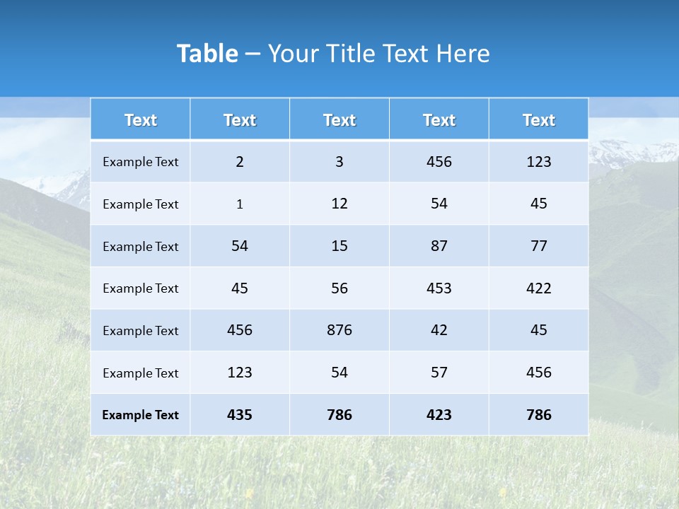 A Green Field With Mountains In The Background PowerPoint Template
