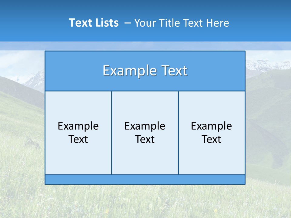 A Green Field With Mountains In The Background PowerPoint Template
