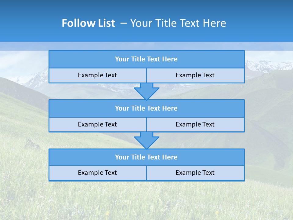 A Green Field With Mountains In The Background PowerPoint Template