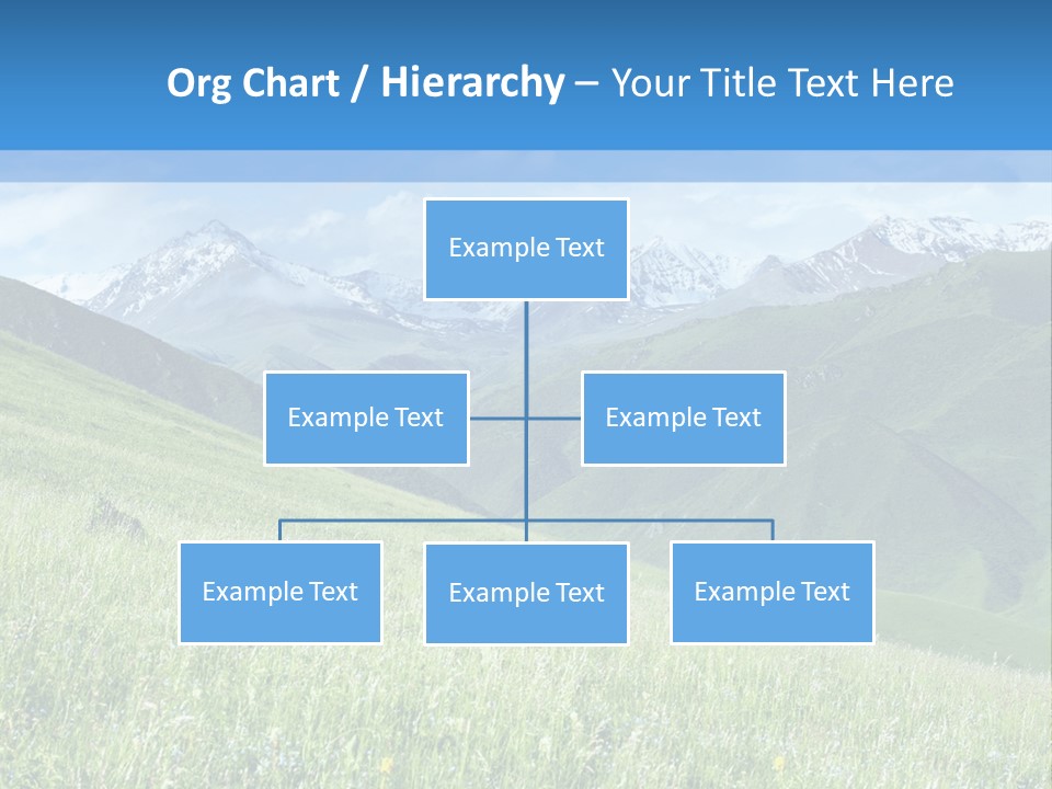 A Green Field With Mountains In The Background PowerPoint Template