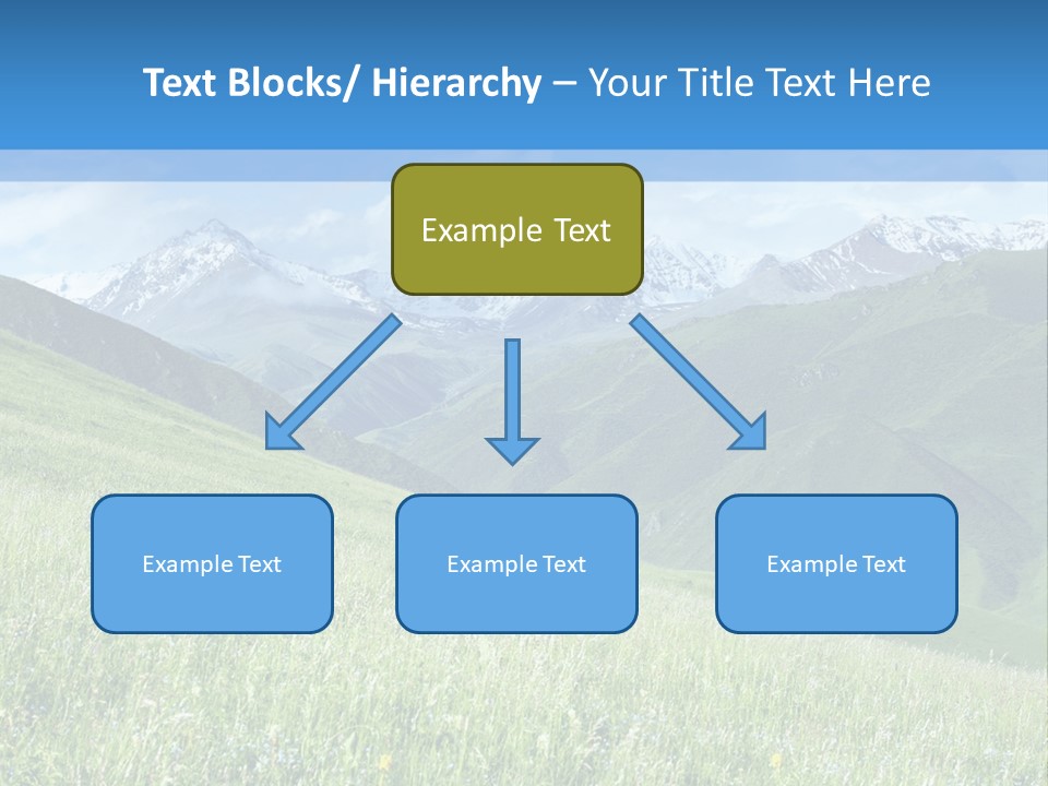 A Green Field With Mountains In The Background PowerPoint Template