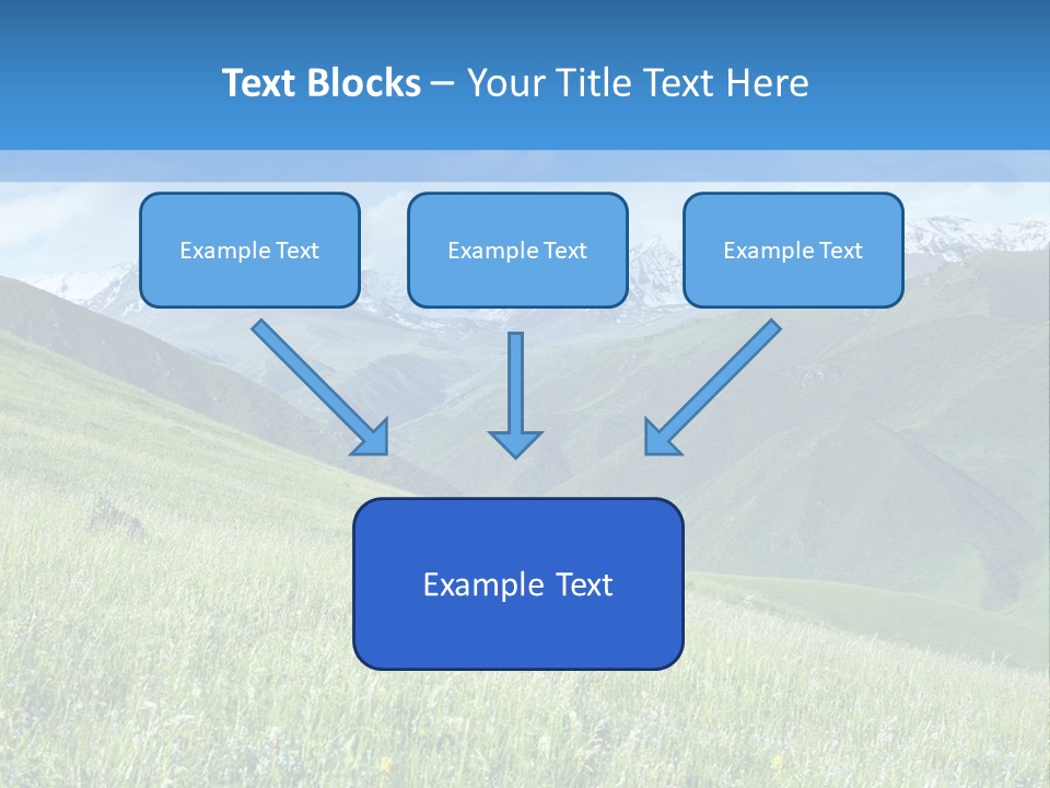 A Green Field With Mountains In The Background PowerPoint Template