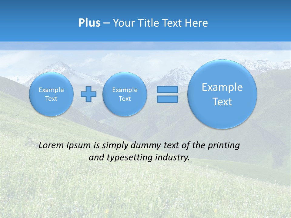 A Green Field With Mountains In The Background PowerPoint Template