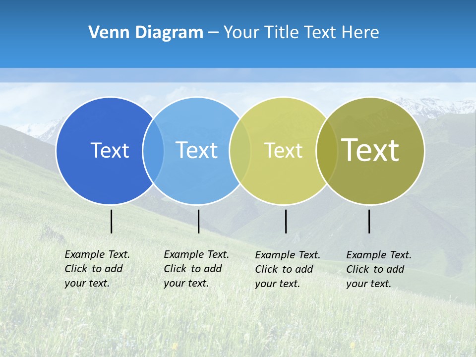 A Green Field With Mountains In The Background PowerPoint Template
