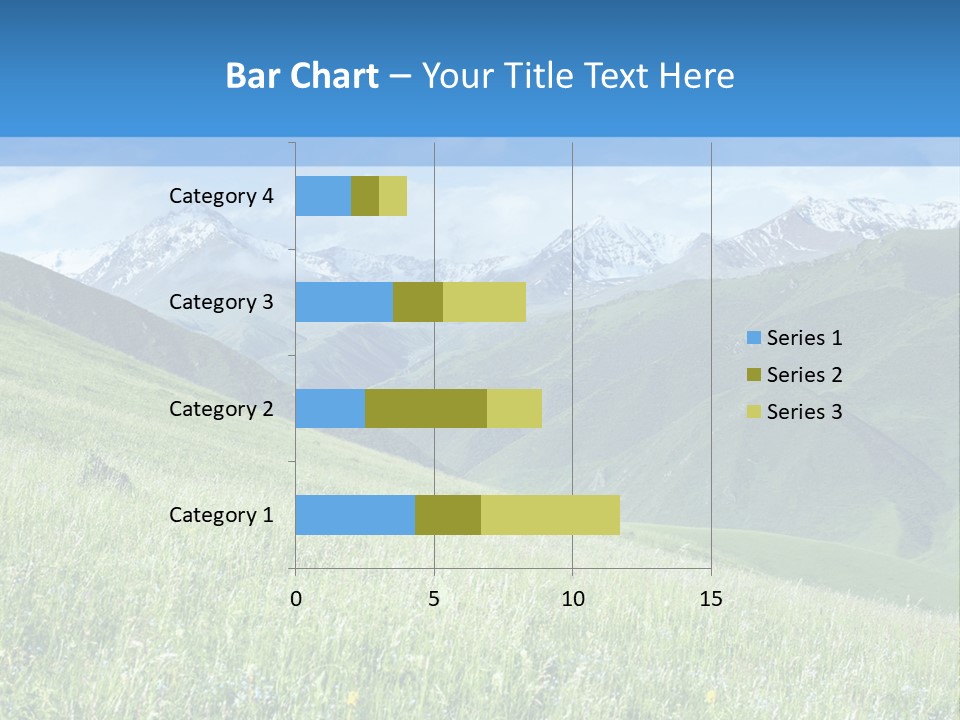 A Green Field With Mountains In The Background PowerPoint Template