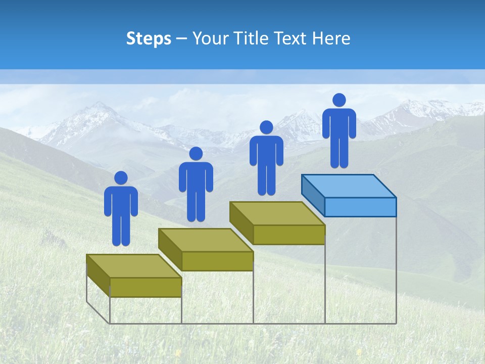A Green Field With Mountains In The Background PowerPoint Template