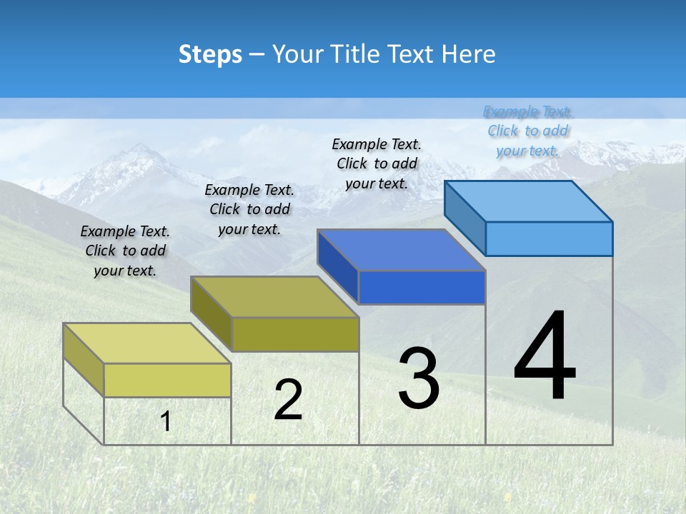 A Green Field With Mountains In The Background PowerPoint Template
